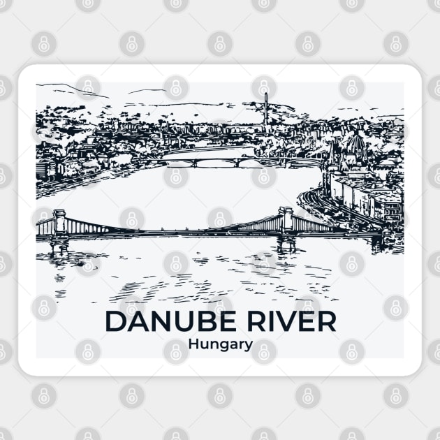 Danube River - Hungary Magnet by Lakeric